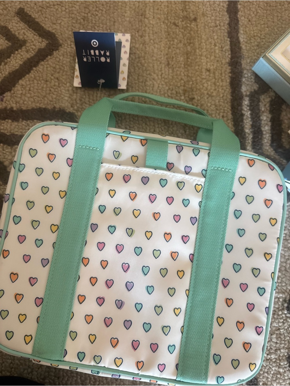 Roller Rabbit x Target Disco Hearts Wave Hanging Toiletry Bag NWT - Picture 4 of 8
